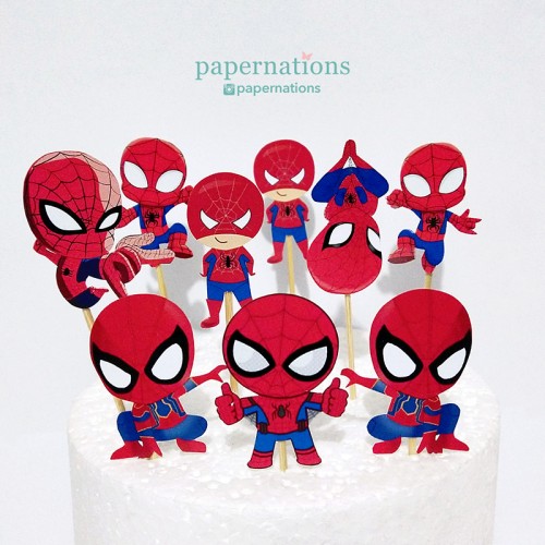 Spiderman Cupcake Toppers